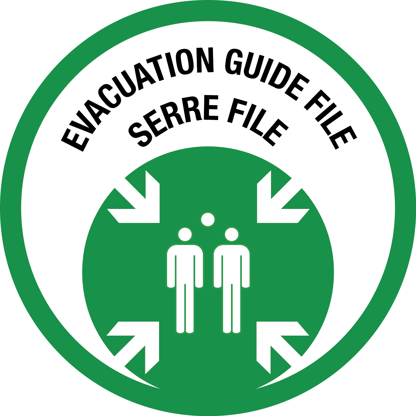 Picto évacuation guide file et serre file